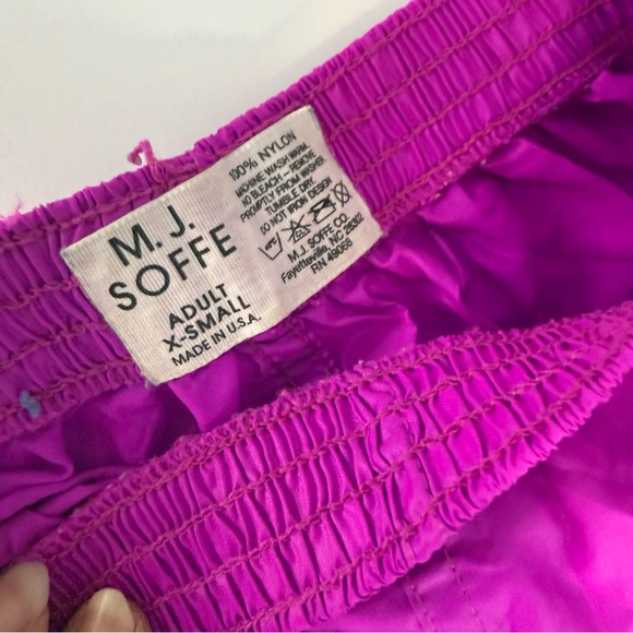 Vintage M.J. Soffe Pink Nylon Running Shorts XS USA Made Athletic Gym - Picture 2 of 8